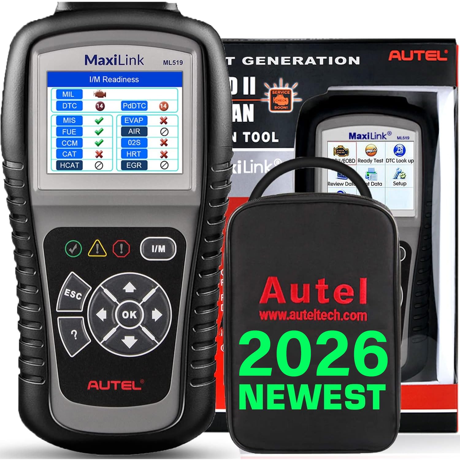 Amazon.co.jp: Autel MaxiLink ML519 強化モード6 OBD2スキャナー 自動